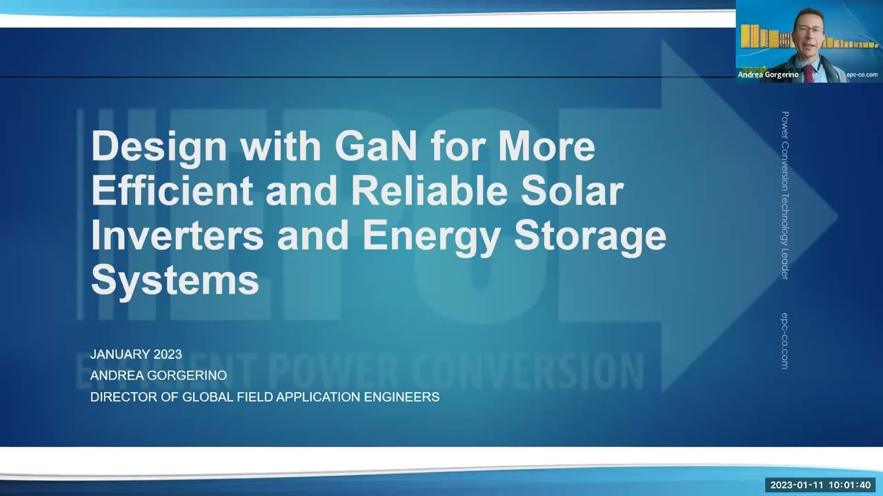 Design with GaN for More Efficient and Reliable Solar Inverters and Energy Storage Systems