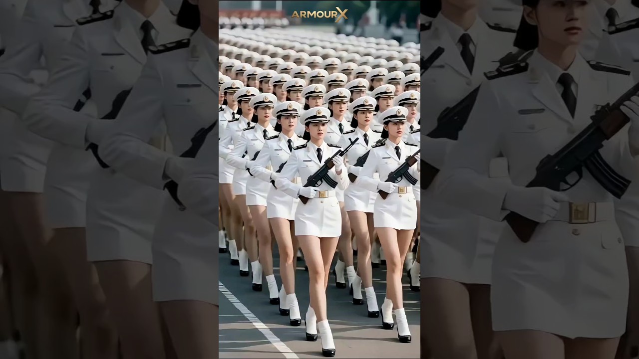🔥 Unbelievable Military Parade! Gorgeous Female Soldiers March in Perfect Sync 🔥 #militaryparade