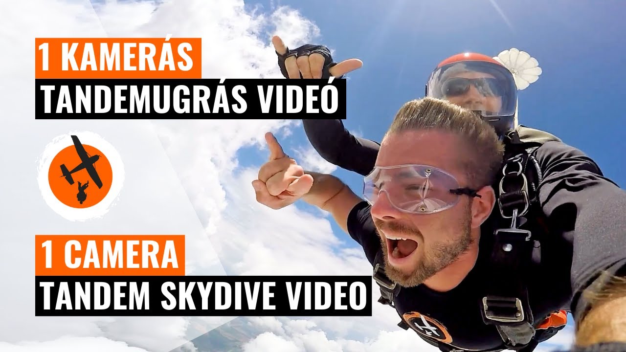 1 kamerás tandemugrás videó – Millennium Tandem Team – Dunaújvárosi Repülőtér