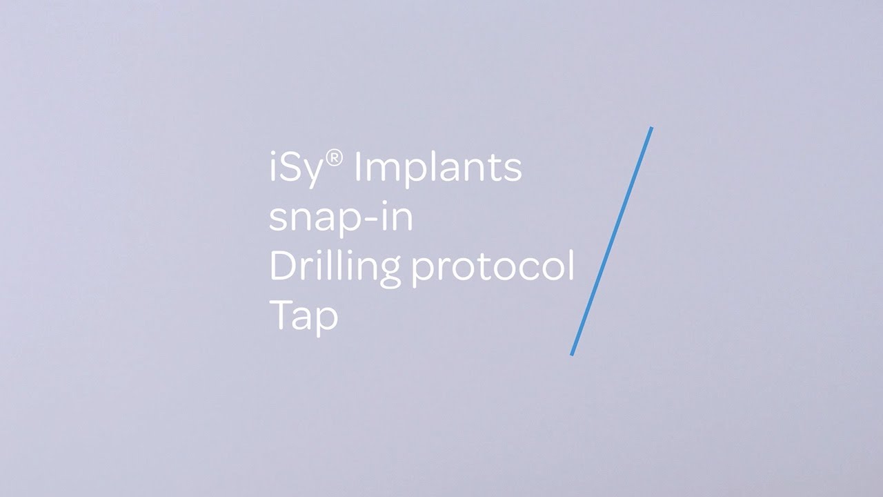 iSy® Implantat, snap-in mit gestecktem Einbringpfosten | Chirurgie-Protokoll (Gewindeschneider)