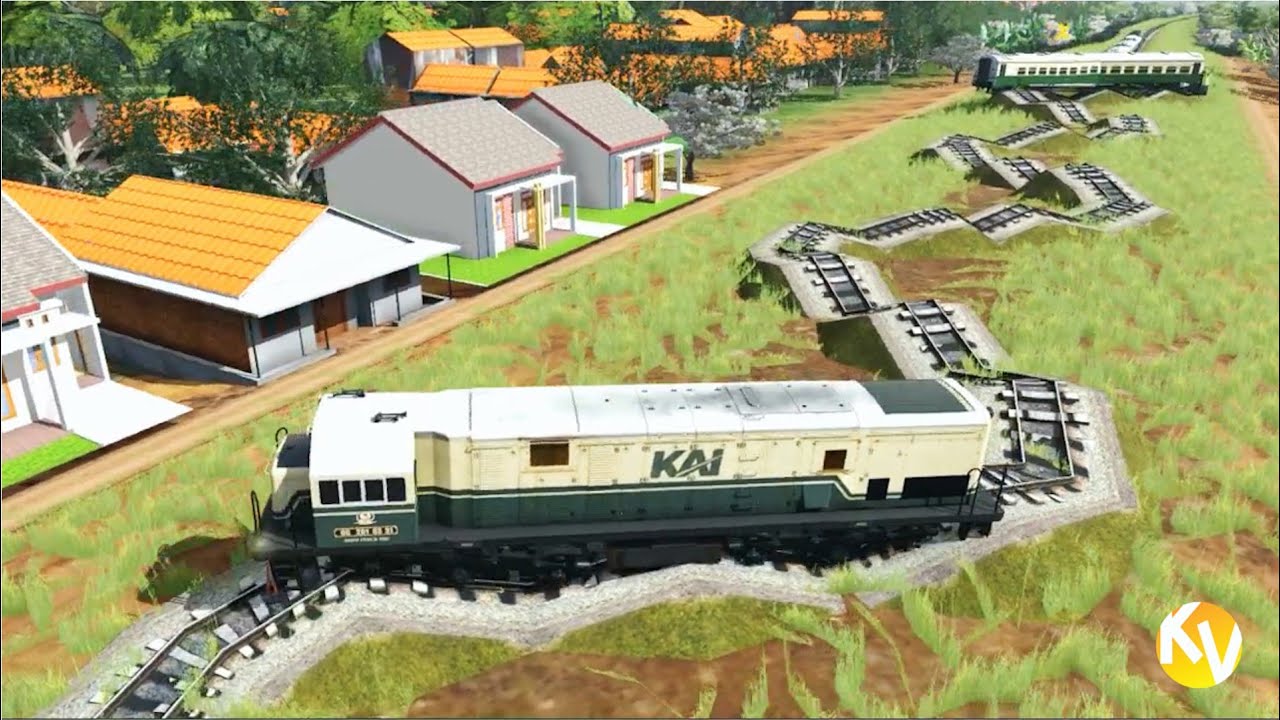 Atraksi Kereta Api Zig-zag di Jalur Keriting 🤪🚂