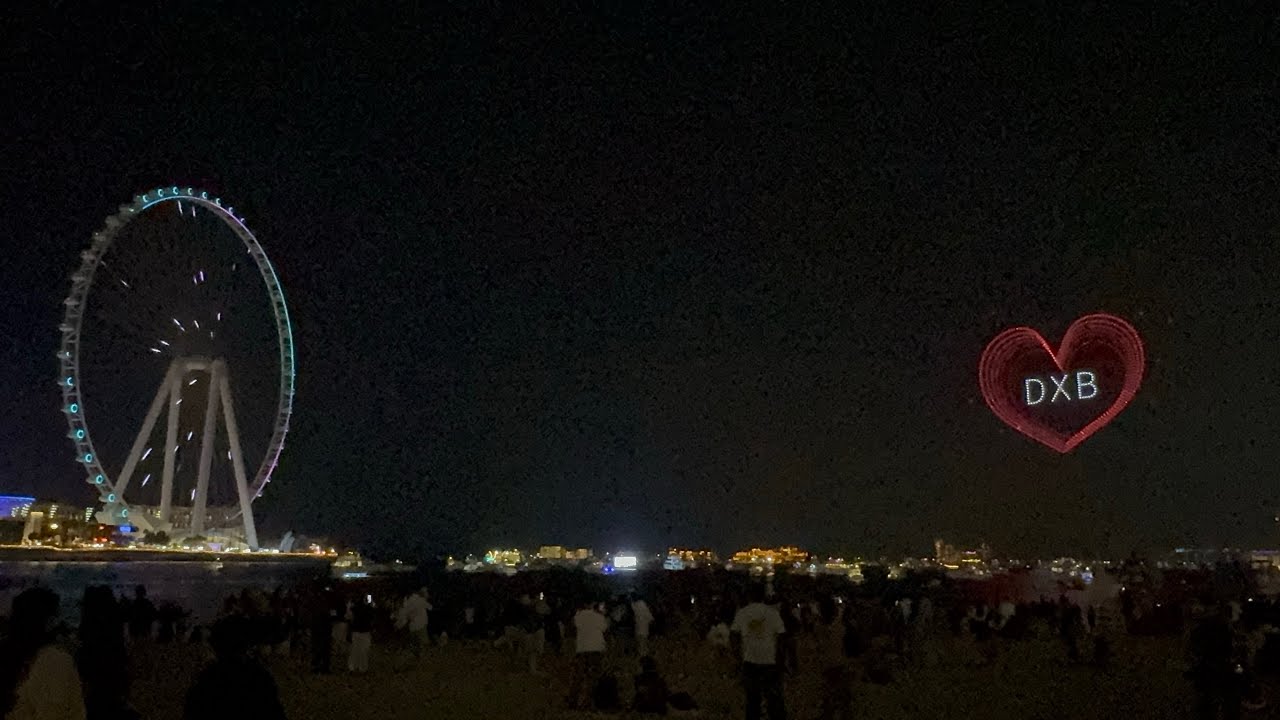 JBR Dubai drone show ft. Ain Dubai