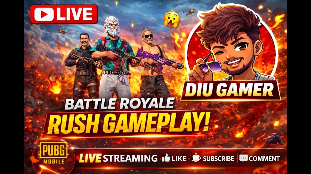 PUBG Mobile Live - Rush Gameplay | Diu gamer