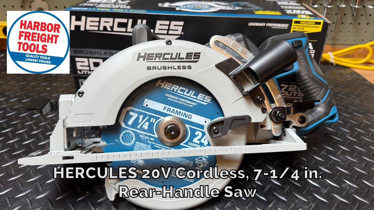 HERCULES 20V Cordless, 7-1/4 in. Rear-Handle Circular Saw