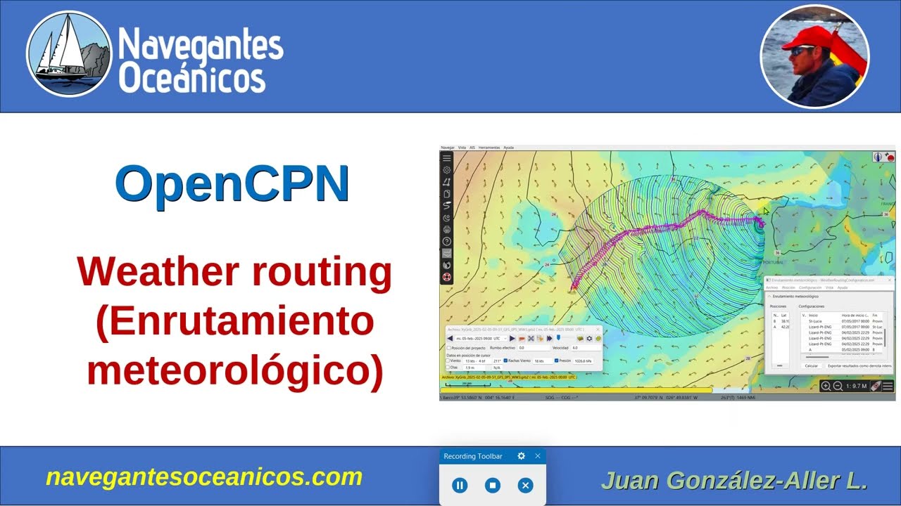 Open CPN. Weather routing (enrutamiento meteorológico)