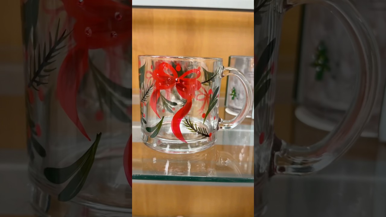 Pretty Christmas glasses at home goods #christmas #homegoods