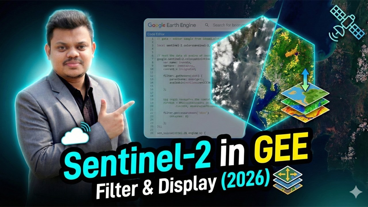 Google Earth Engine Tutorial: How to Filter and Display Sentinel-2 Satellite Imagery (2026)