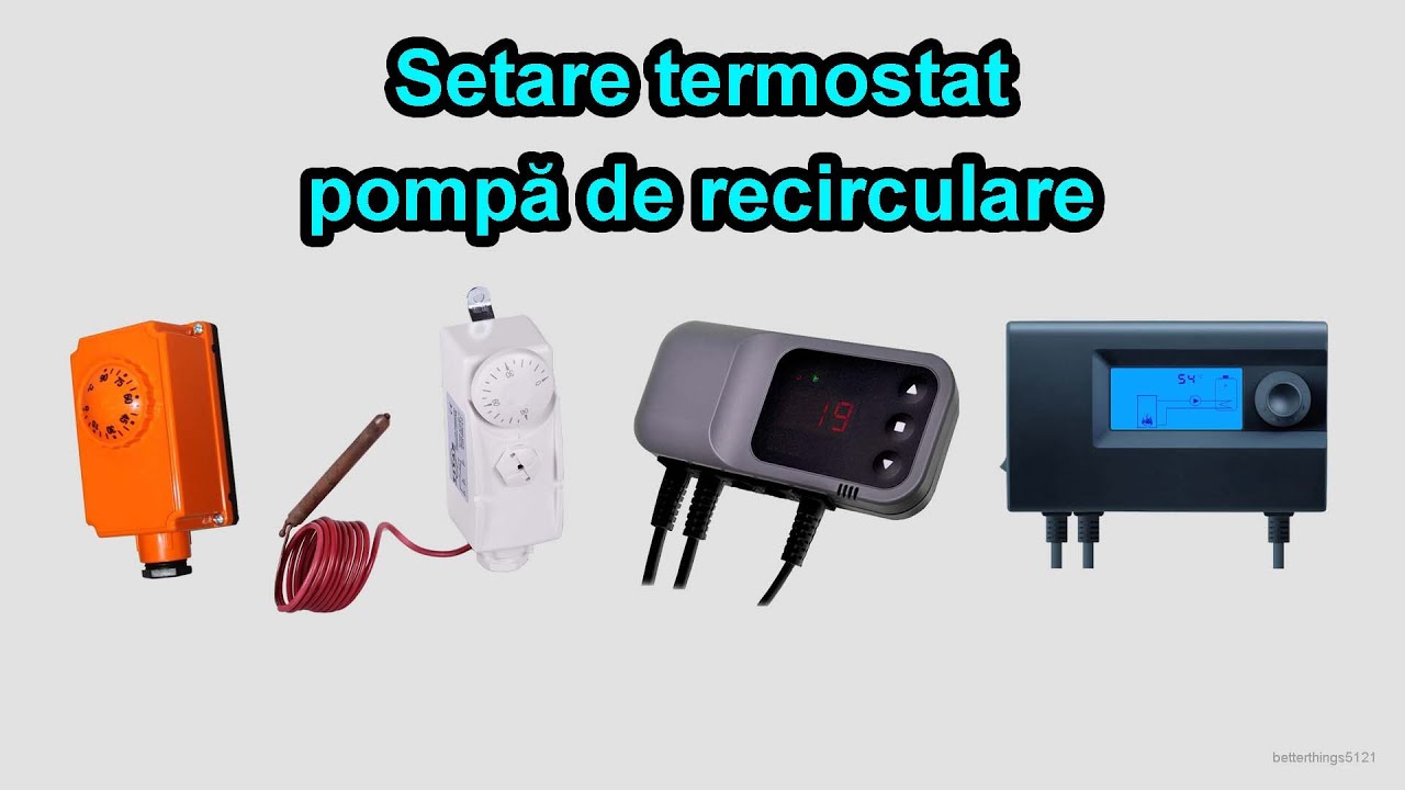 Setare termostat pentru pompa de recirculare la centrala termică pe lemne și puffer