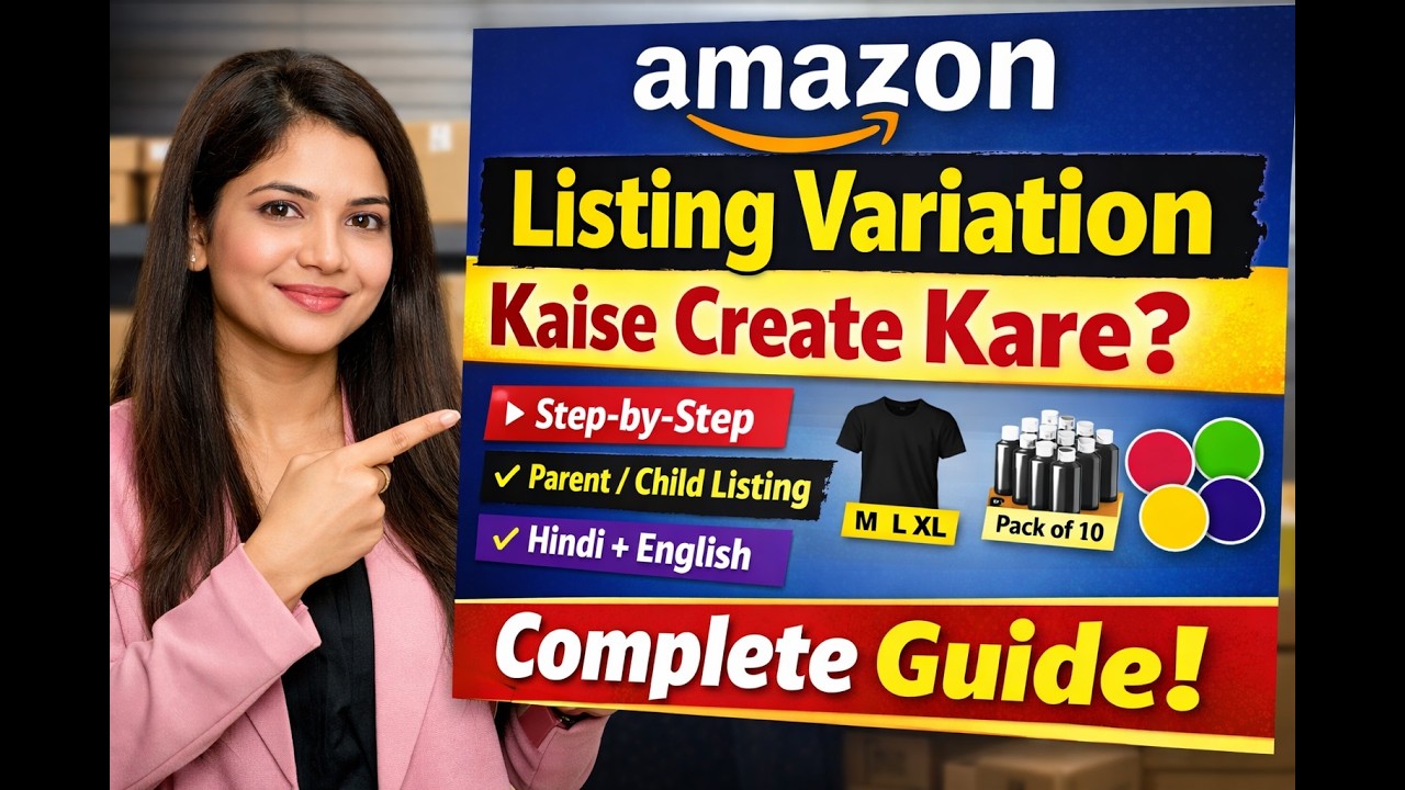 How to create Variation Listing on Amazon | Amazon me listings merge kaise kare