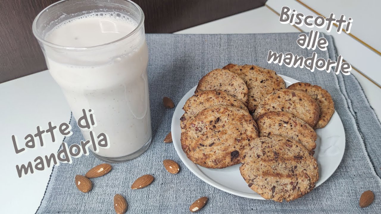 Latte di mandorla e biscotti con okara-Ricetta vegana