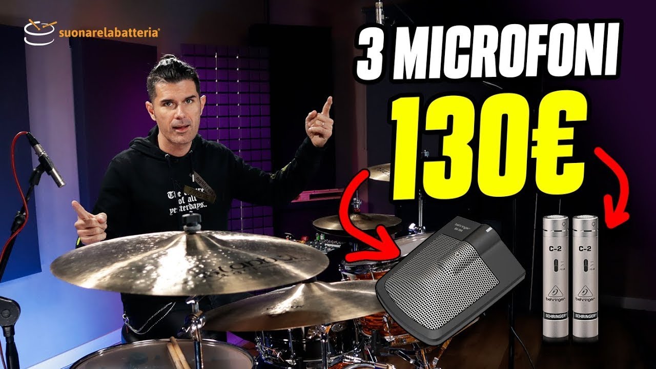 Registrare la Batteria con 3 Microfoni - Low Budget