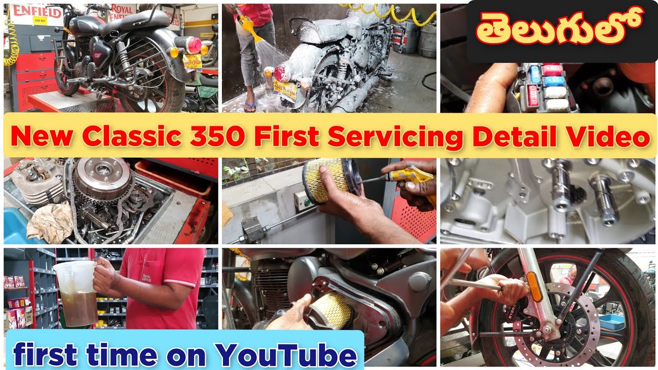 Royal Enfield Classic 350 Next Generation First Servicing Detail Video in Telugu