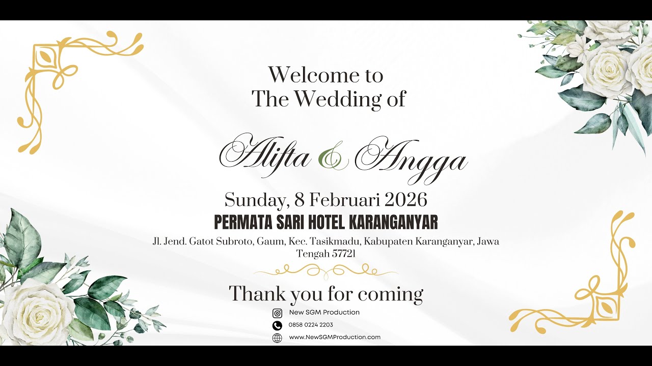 Live - Wedding ALIFTA & ANGGA - ABATA W.O - PERMATA SARI HOTEL - New SGM Production FullHD