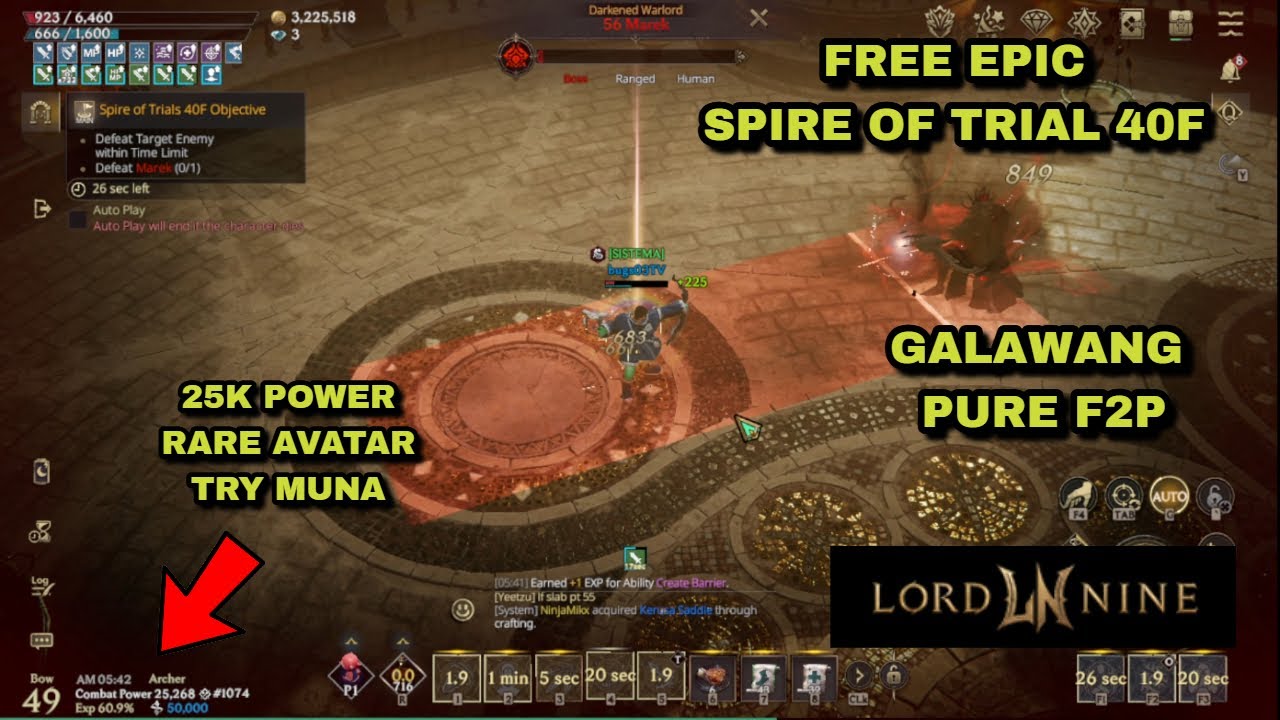 LORDNINE - SPIRE OF TRIAL 39-40 TIPS 25K COMBAT POWER (FREE EPIC)