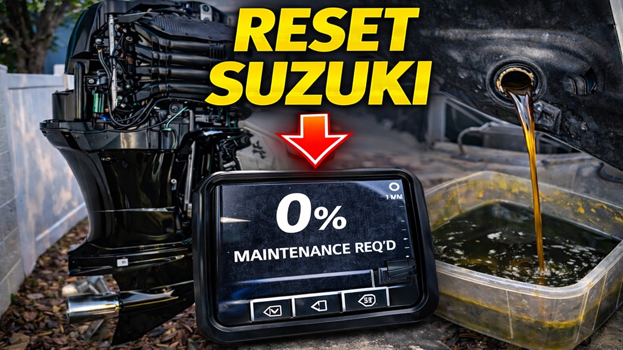 Aceite de la pata Suzuki 200HP | Cómo resetear el mantenimiento (Parte 2)
