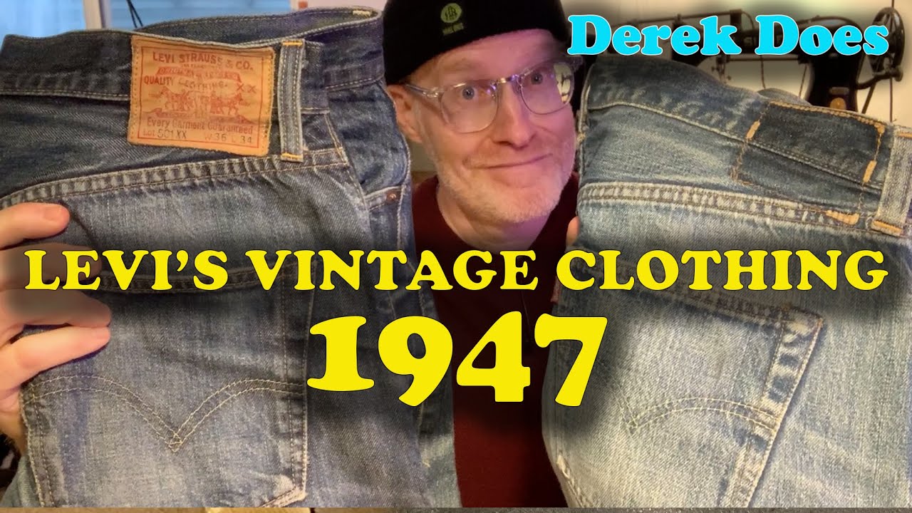 Джинсы Levi's Vintage Clothing 1947 года на Дереке Доусе.