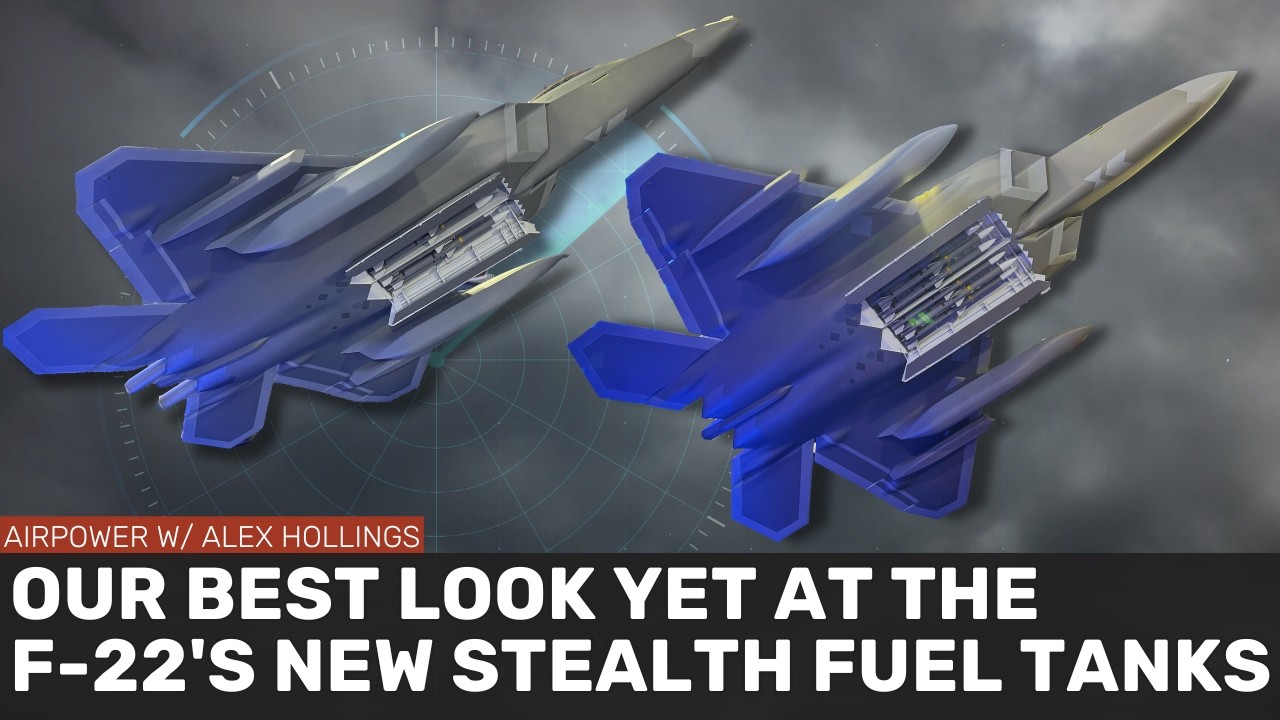 Our best look yet at the F-22's new stealth fuel tanks!