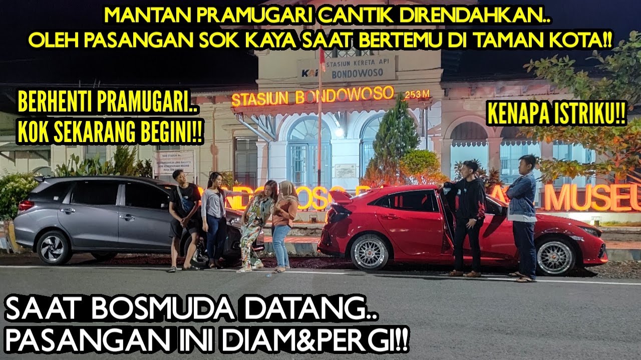MANTAN PRAMUGARI CANTIK DIRENDAHKAN PASANGAN SOMBONG DITAMAN KOTA!!Tapi lihat saat bosmuda datang..