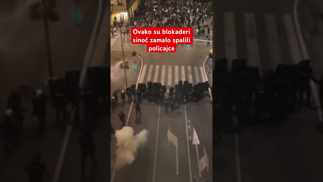 🔥 Noć haosa u Valjevu &ndash; Ovako su blokaderi sinoć zamalo spalili policajce