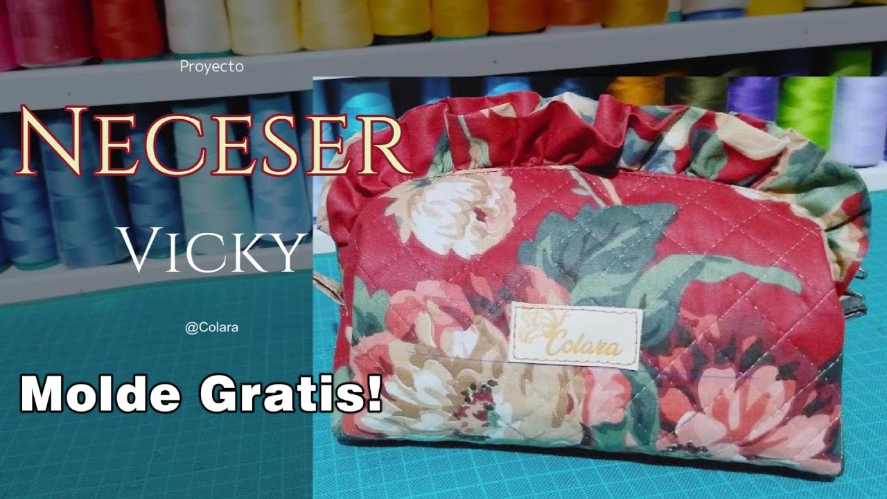 Neceser Vicky: hacer este práctico y hermoso neceser paso a paso | Molde Gratis !