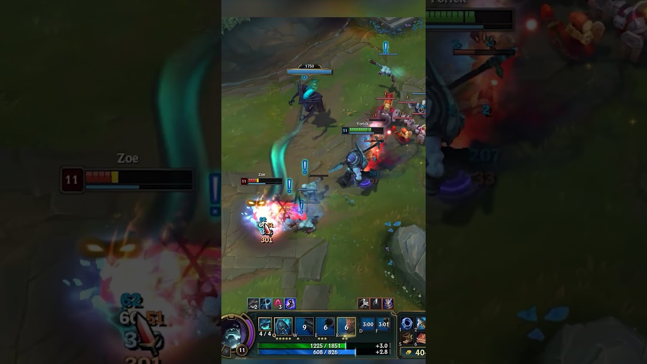 Look How Yorick Bully Zoe By Solo Kill | AD, AP Build OP One! #leagueoflegends #yorick #shorts