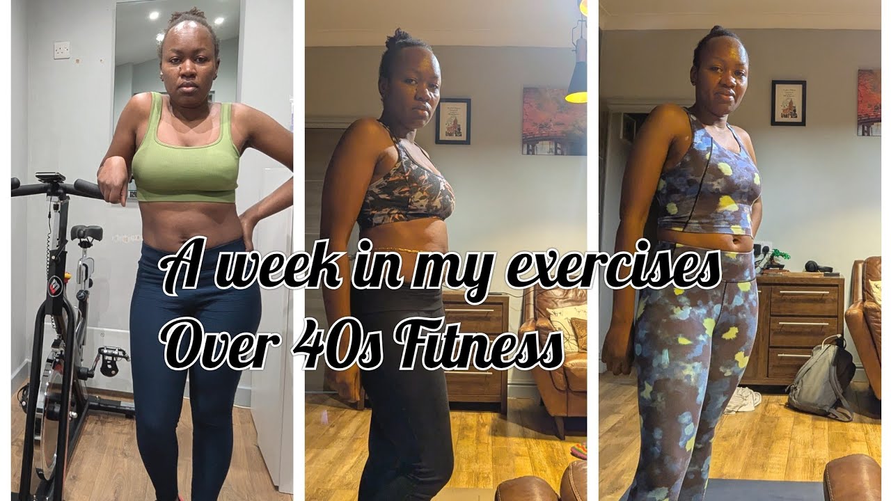 At home workouts//over 40s fitness//a week in my exercise