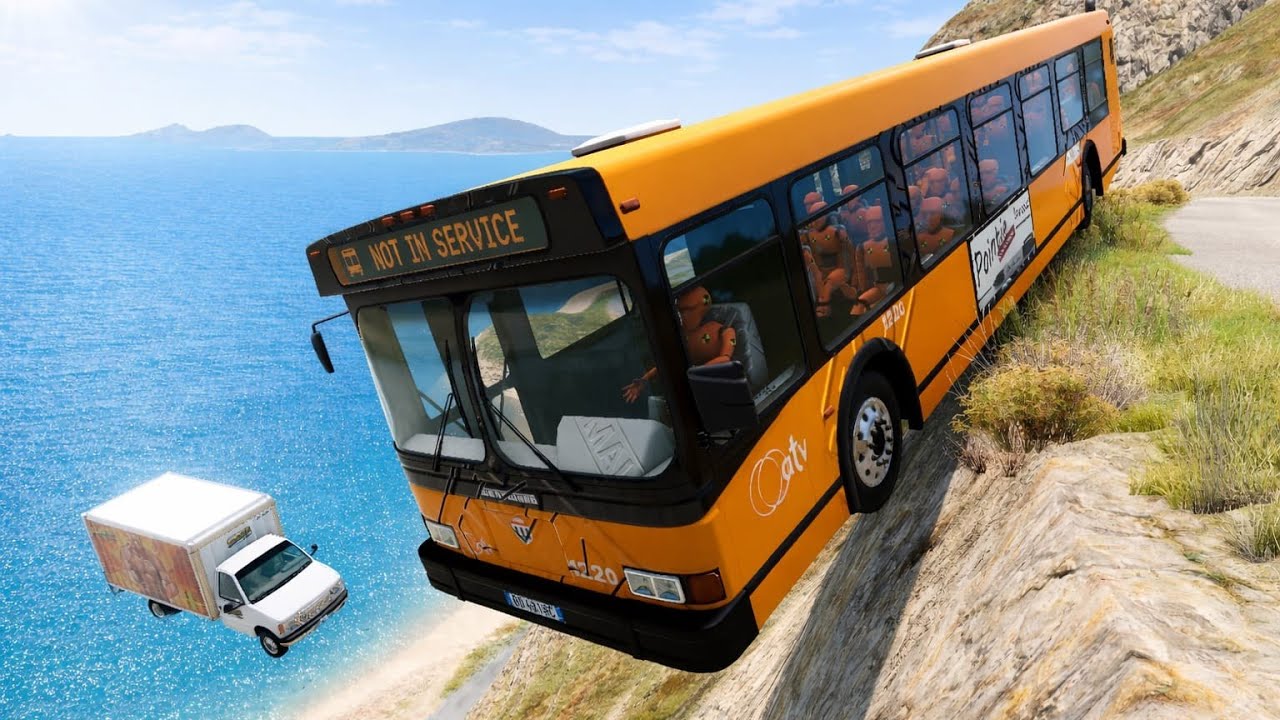 Bus vs Truck on Dangerous Mountain Road 😱 | BeamNG.drive