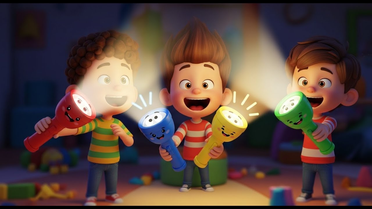 Quatro Pequeñas Linternas de Juguete Iluminan | Rimas Infantiles y Canciones para Niños