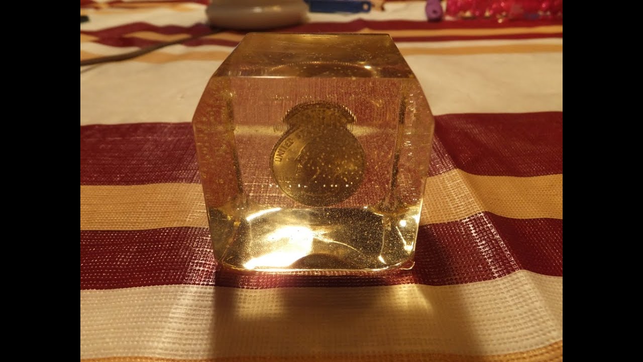 Suspended Coin ~ Resin Paperweight