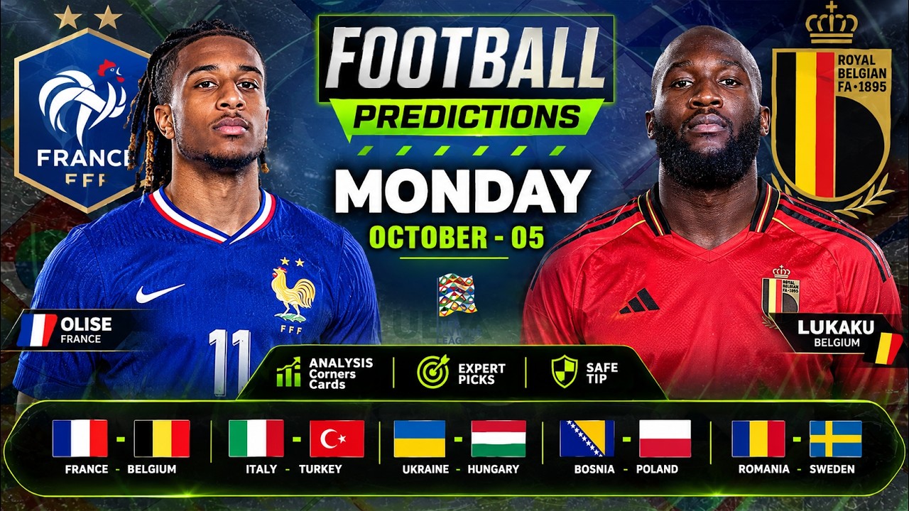 Football Predictions Today 05 October | BTTS & Over 2.5 | UEFA Nations League