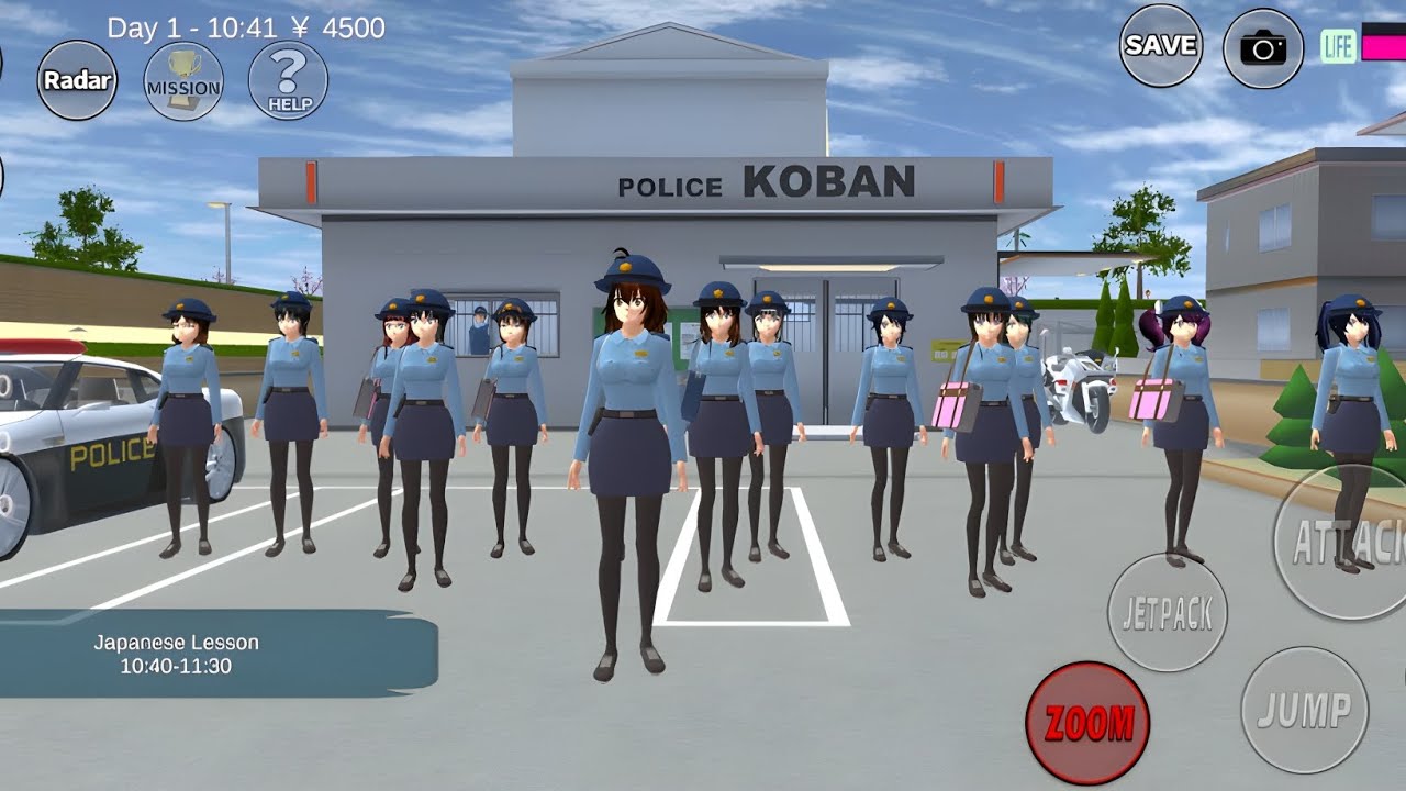 How to create police dance in sakura school simulator ❤❤ #sakuraschoolsimulator #danceclip #police 
