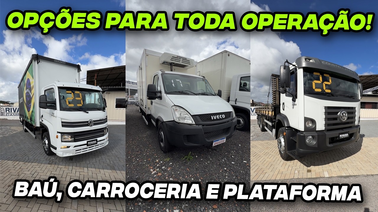 Estoque completo – caminhões pra todo tipo de serviço