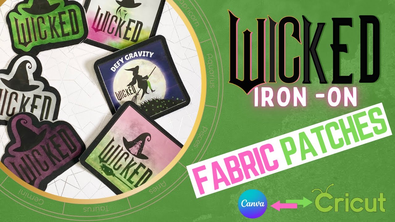 DIY How To Make Wicked Iron-On Fabric Patches | Canva & Cricut Tutorial