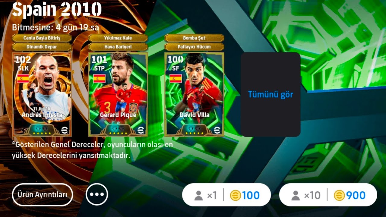 108 iniesta 106 David villa 106 pique
