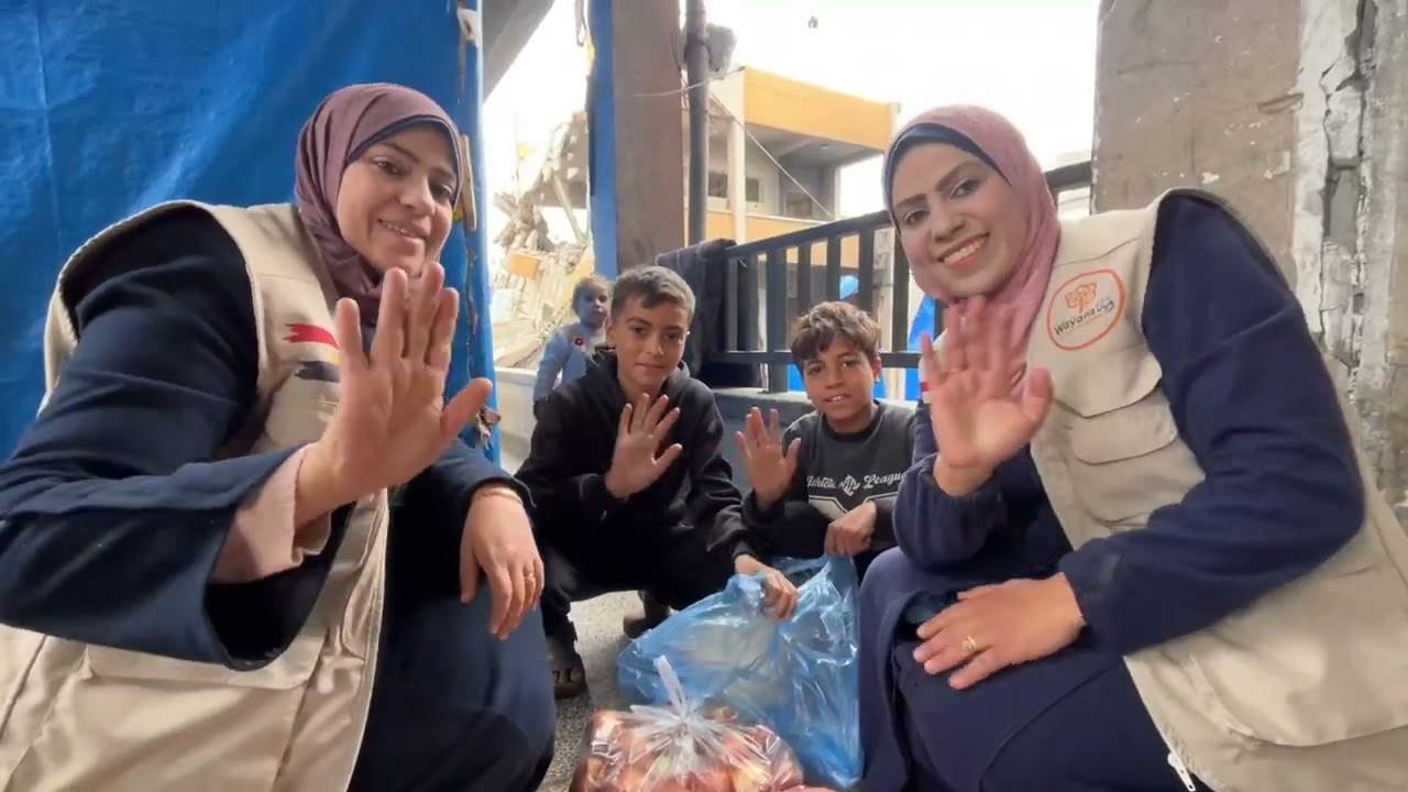شاهد بالفيديــــــو مشروع توزيع سلال الخضار مركز إيواء يافا ومخيم إيواء الأزهر 