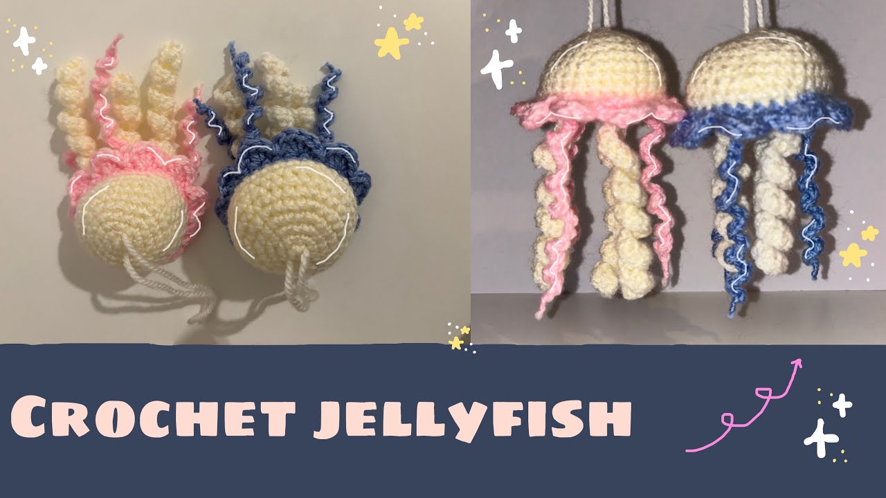 Медуза брелок крючком 🪼// Crochet jellyfish 🪼