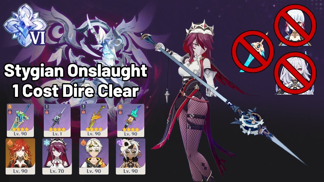 [6.1 Stygian Onslaught Dire] 1 Cost Mavuika Frostnight Herra Clear | Genshin Impact