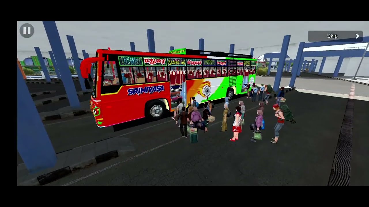 💥 Srinivasa different colours bus simulator indonesia android game play 