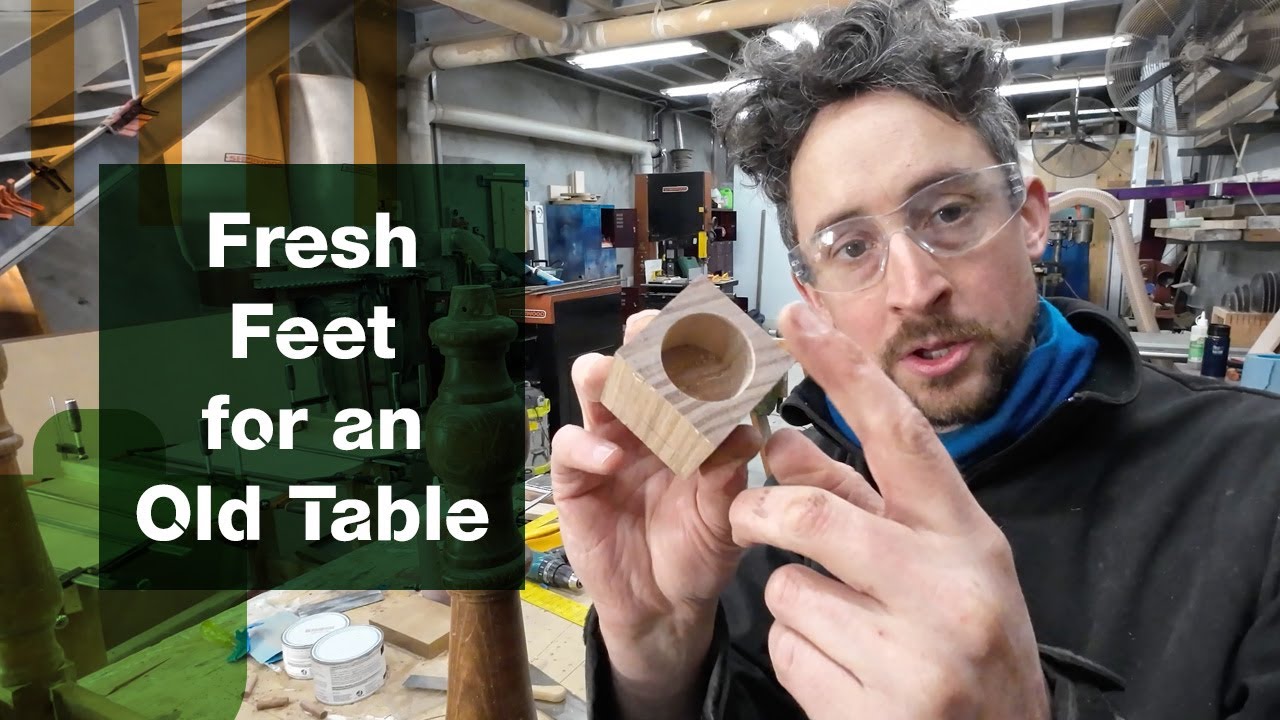Making Custom Wooden Feet for a Table Restoration