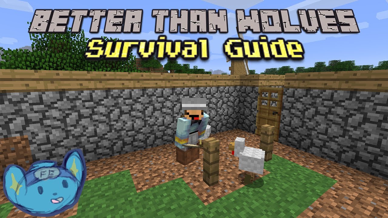 Building a Chicken Coop - EP11 Better Than Wolves (Minecraft) Survival Guide