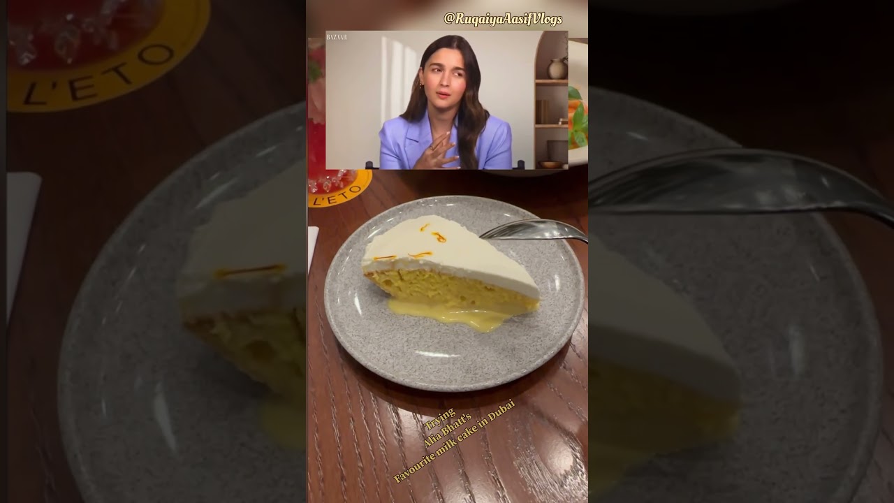 Let's Try Most Trending Cafe's Milk Cake in Dubai | Alia Bhatt | Milk Cake | L'ETO CAFFE | #shorts