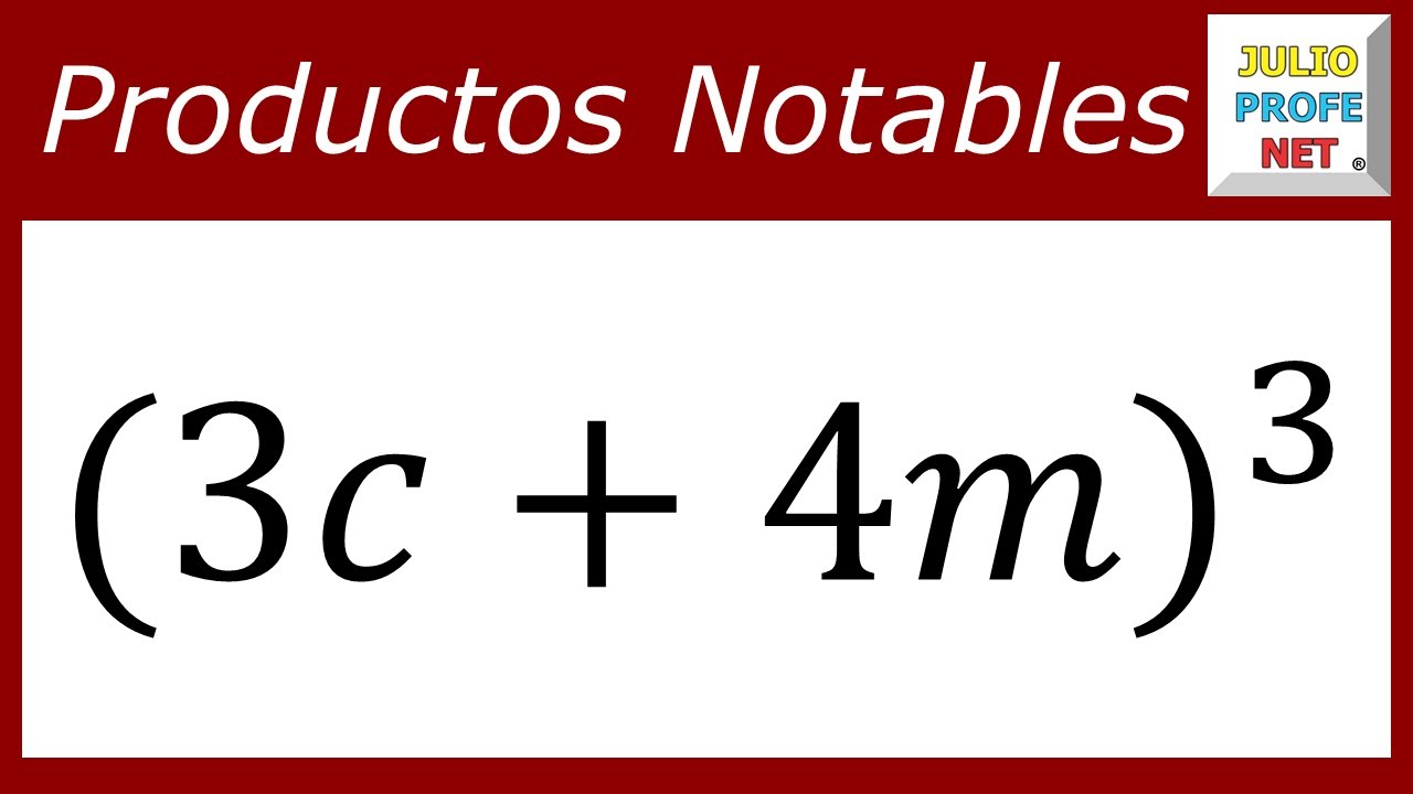 Productos notables: binomio al cubo | Ej. 1 #julioprofe