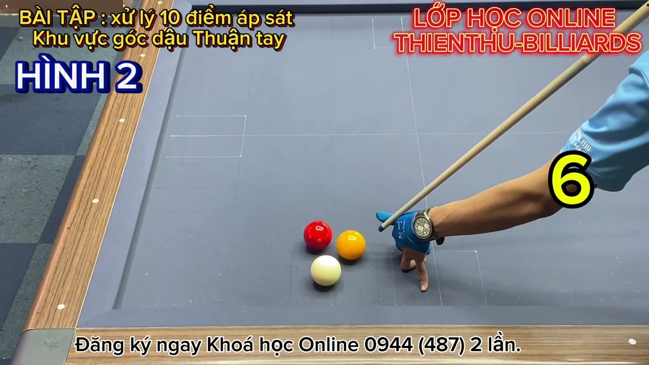 Học bida online c&ugrave;ng Thi&ecirc;n Thư- xử l&yacute; 10 điểm g&oacute;c dậu H&igrave;nh 2