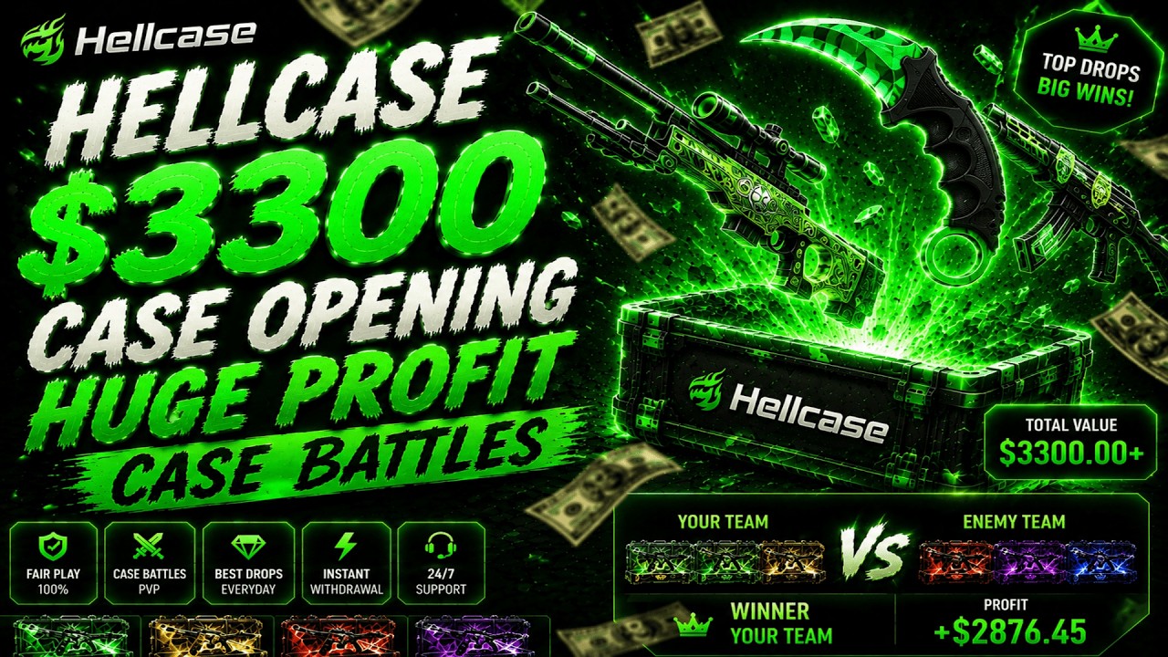 HELLCASE $3300 CASE OPENING 🔥💸 HUGE PROFIT CASE BATTLES
