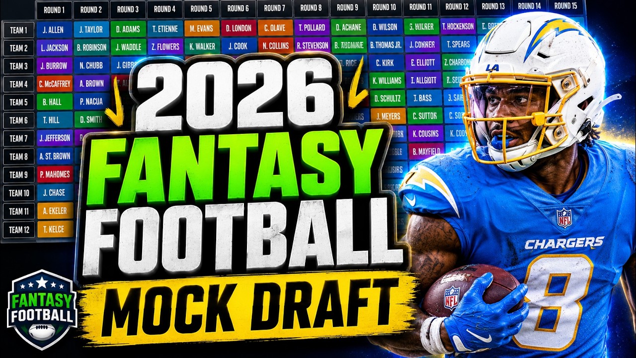 Мок-драфт Fantasy Football 2026 | PPR на 12 команд &mdash; 12-й пик