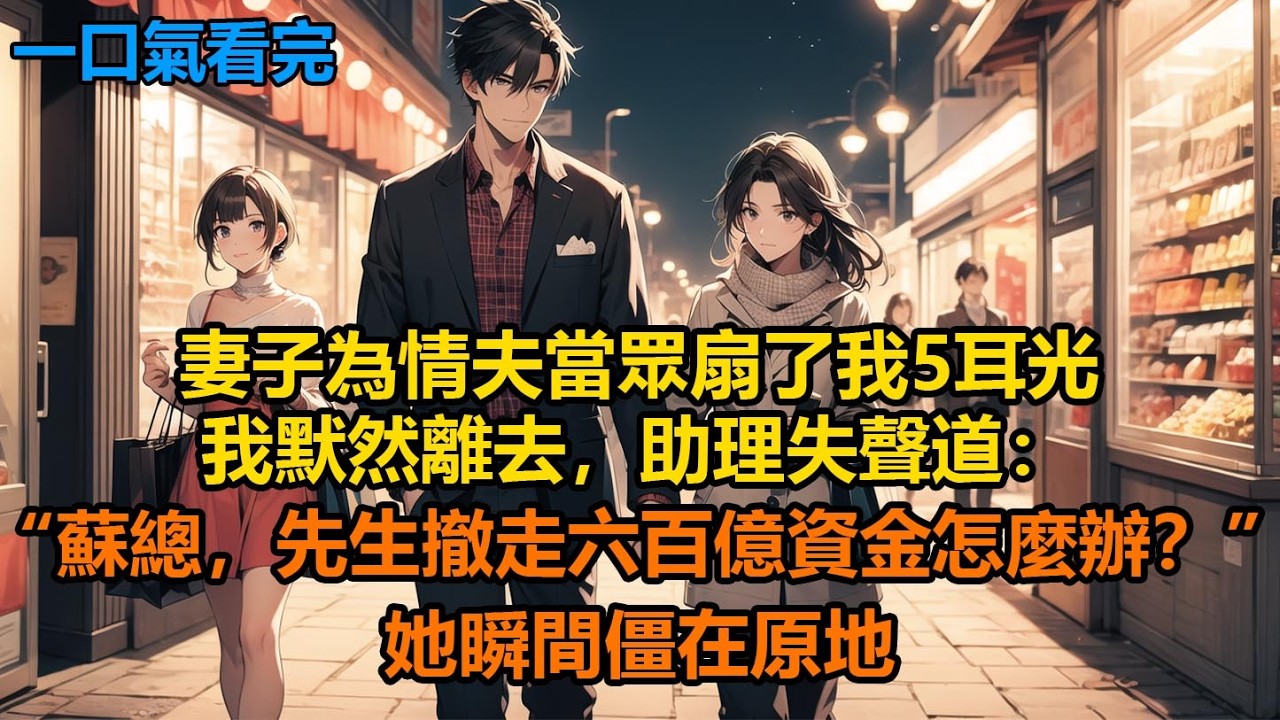 妻子為情夫當眾扇了我5耳光，我默然離去，助理失聲道：“蘇總，先生撤走六百億資金怎麼辦？”她瞬間僵在原地