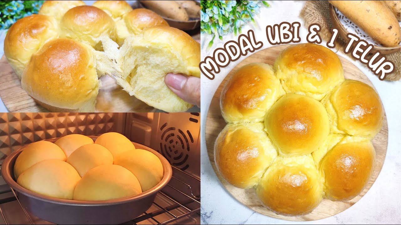 GA NYANGKA ‼️ MODAL UBI DAN 1 TELUR JADI ROTI SUPER EMPUK DAN LEGIT | ROTI SOBEK UBI KUNING