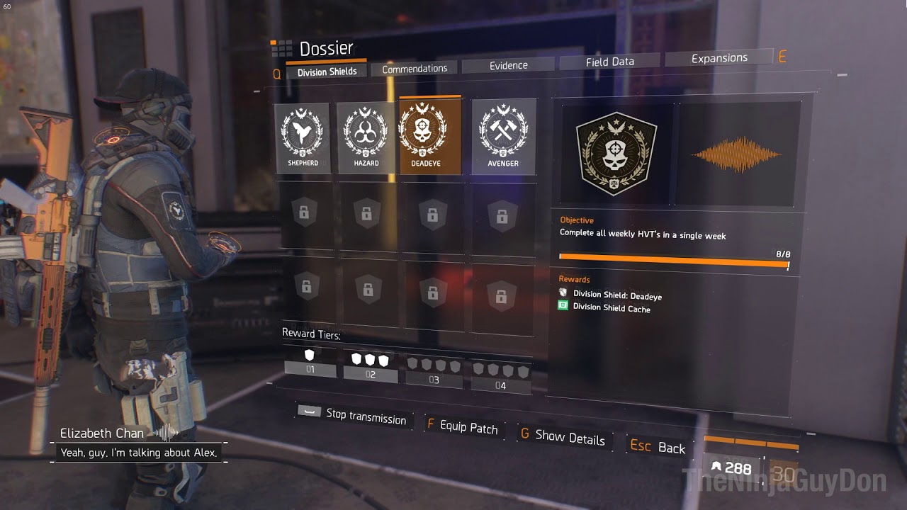 ALEX Audio Log - The Division Alex Deadeye Shield Audio Log Alex Call