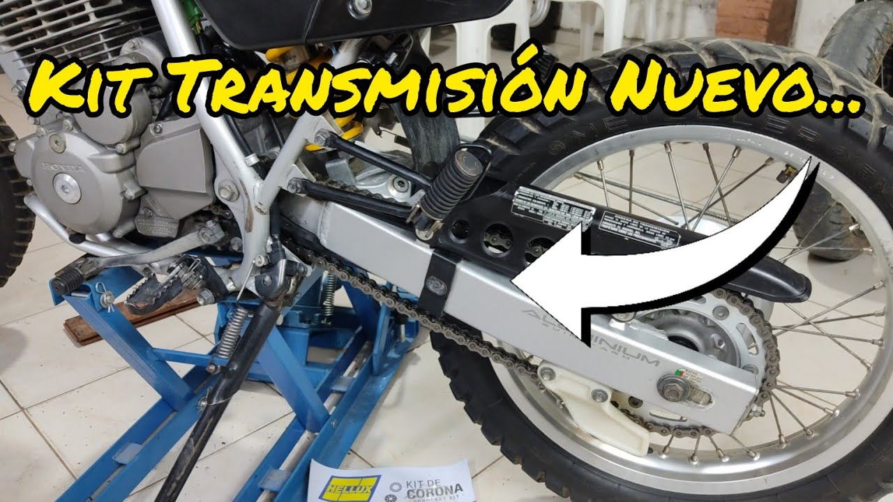 Cambio Kit de transmisión Cadena Corona Piñon Honda XR 250 Tornado al detalle