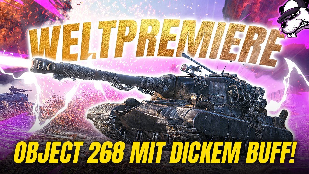 Das erste Mal auf meinem Kanal: Object 268 mit dickem Buff! [World of Tanks - Gameplay - Deutsch]